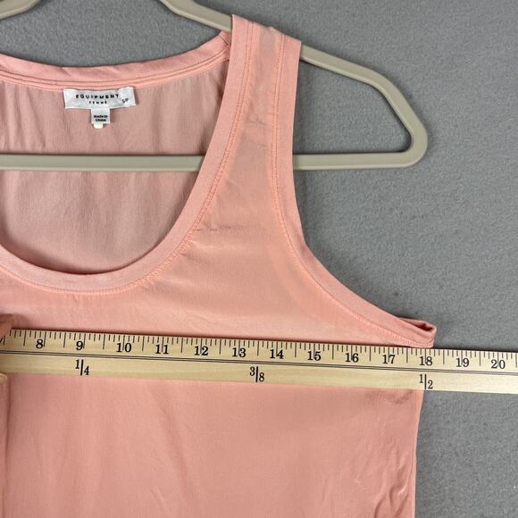 Equipment Femme Silk Tank Top Womens Small Coral Orange Minimalist Monochrome - Picture 5 of 13